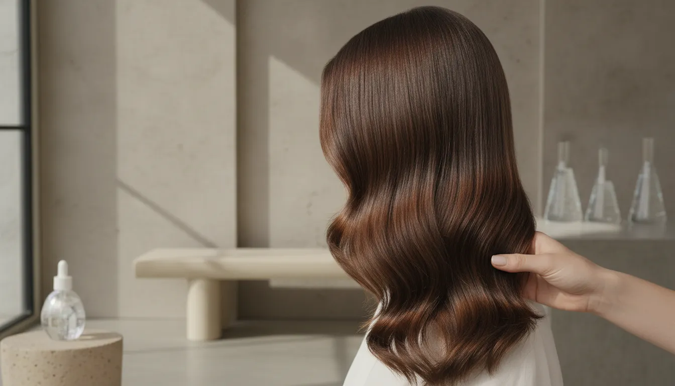 Healthy glossy color-treated hair with a smooth, conditioned surface