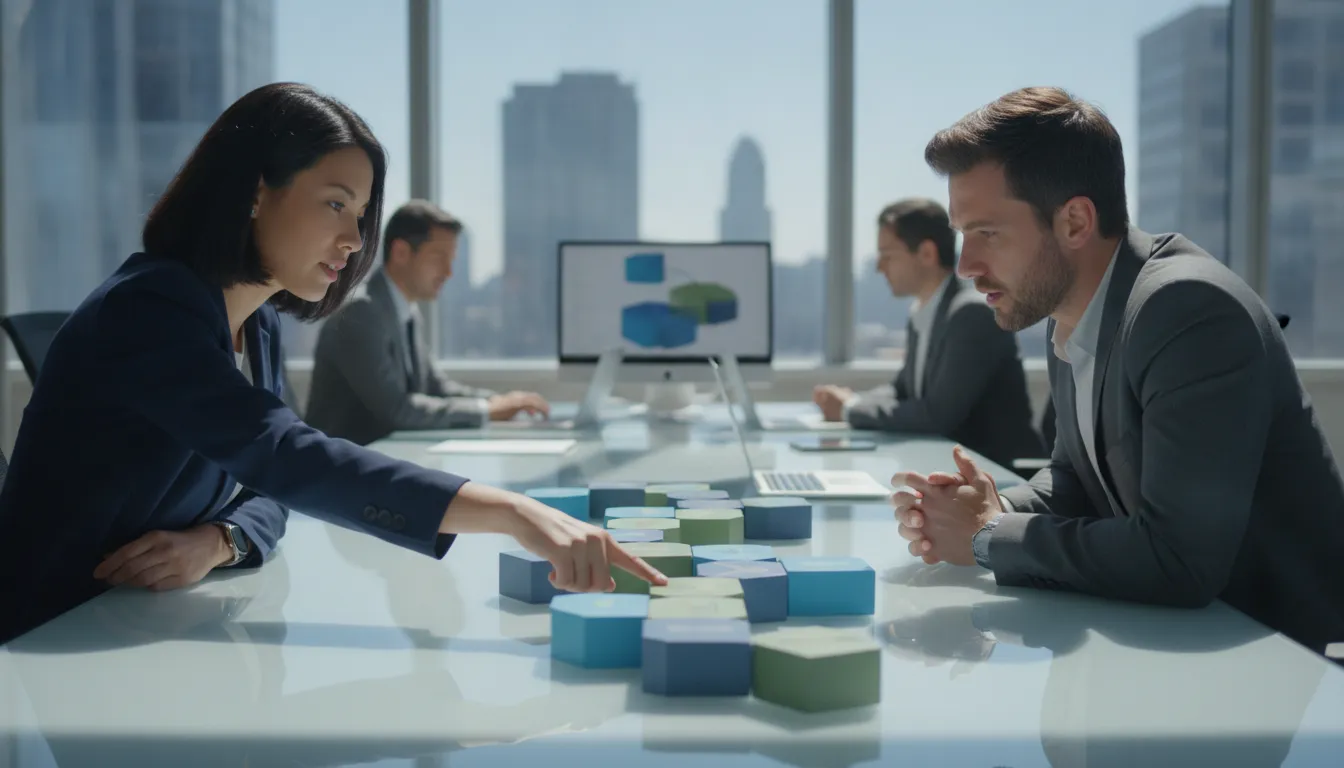 Healthcare finance leaders reviewing an outsourced bookkeeping handoff