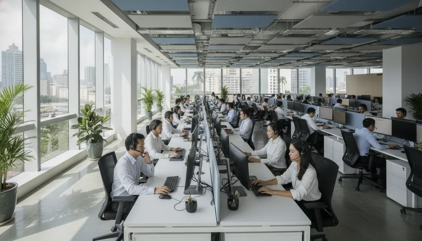 A professional customer support team in Manila, Philippines answering emails