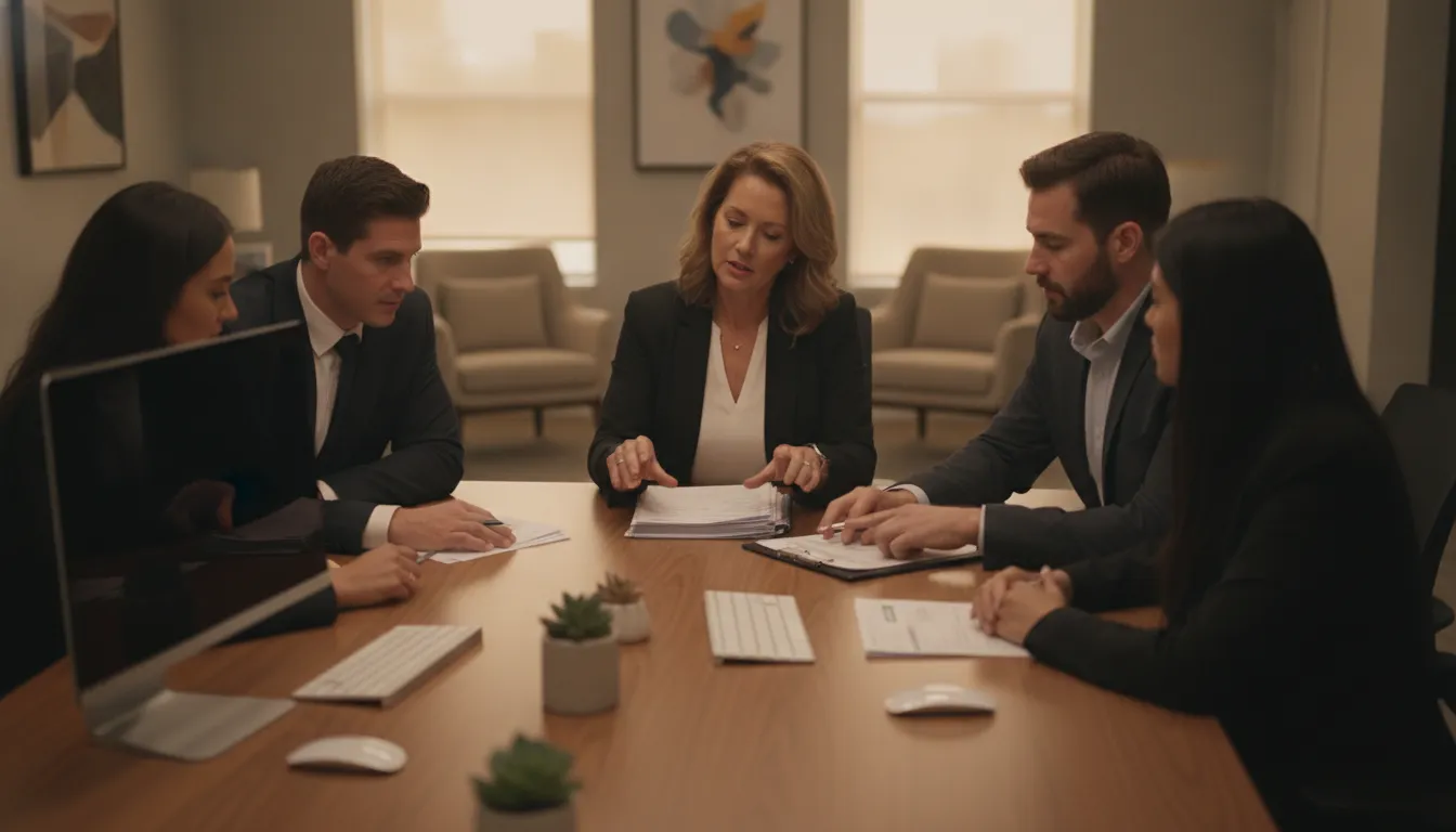 Billing specialists reviewing a practice cost comparison to plan outsourced back-office support