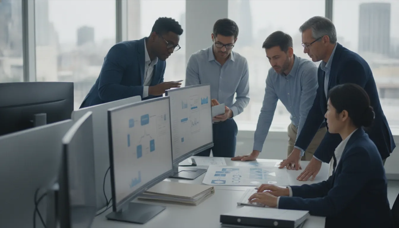 Healthcare operations teammates coordinating a secure medical records workflow
