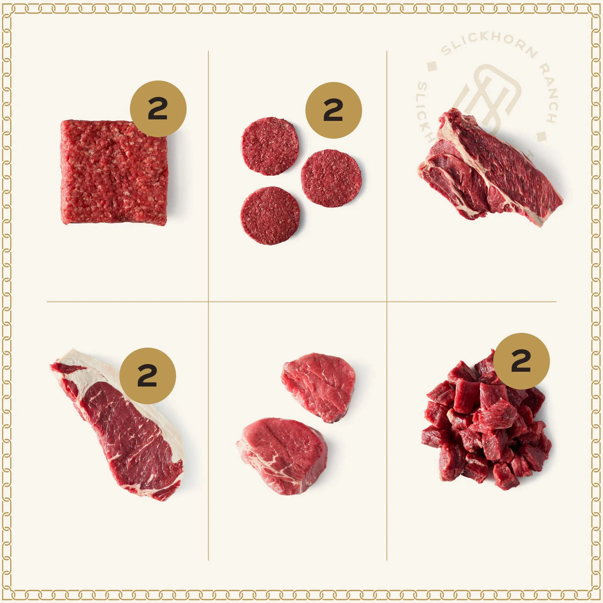 Slickhorn Ranch dry-aged beef box featuring premium cuts