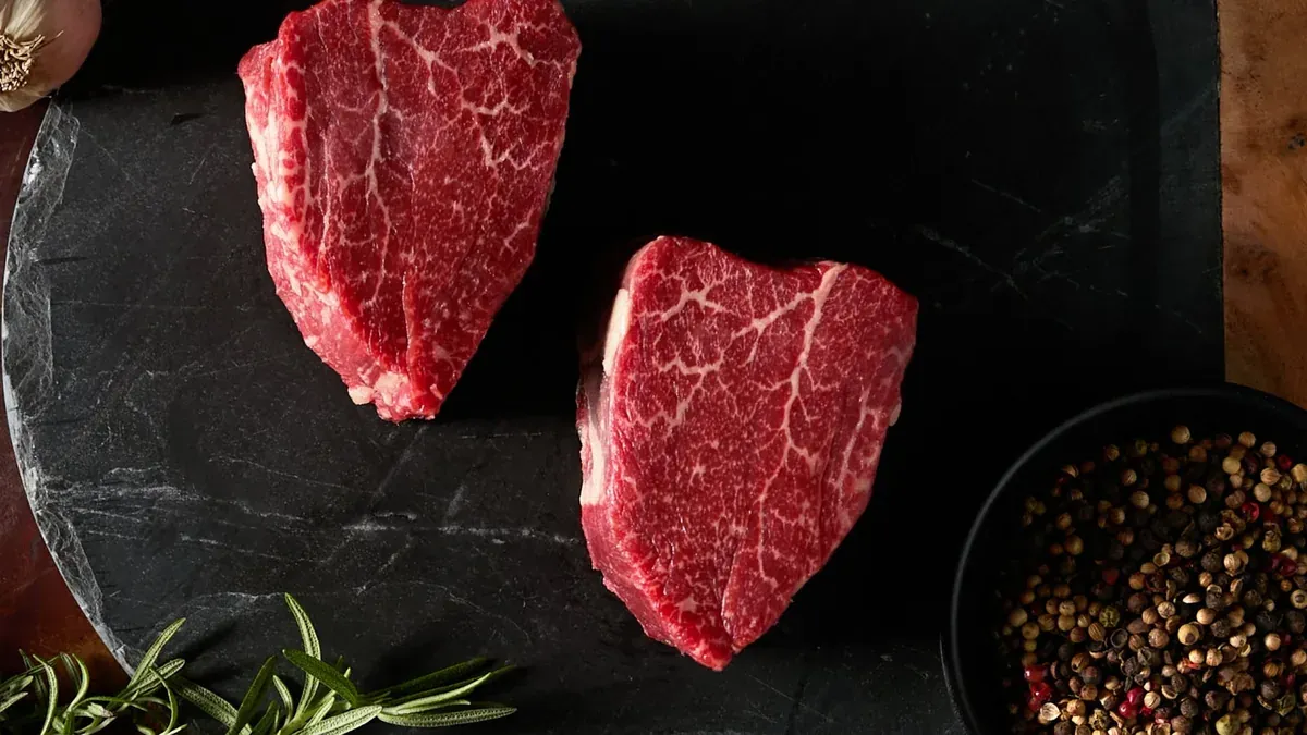 Fullblood Wagyu filet medallions ready for an elegant dinner party