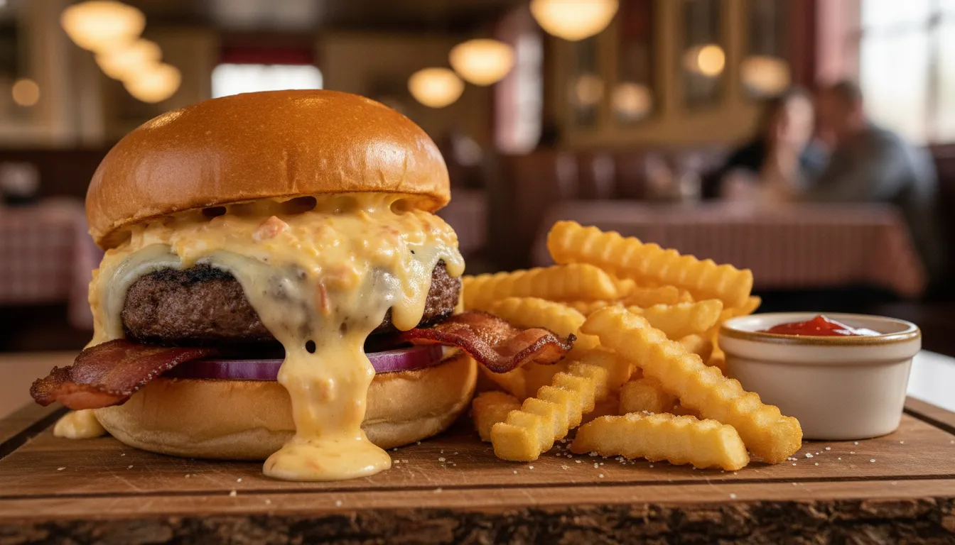 Pimento Cheese Burger at Notch8 Carolina Kitchen in Florence, SC