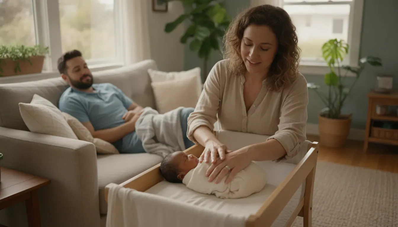 Postpartum doula supporting a Bay Area parent and newborn after a complex birth