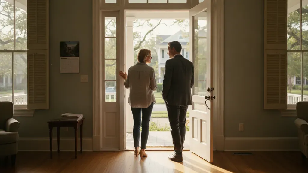 Rental property owner and advisor reviewing a Louisiana sale plan