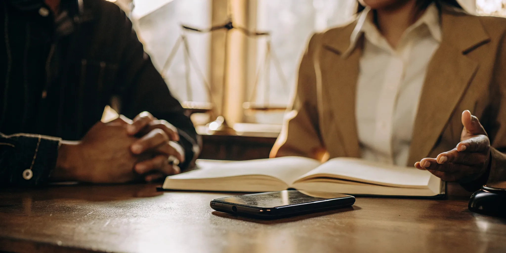 South Carolina accident victim discussing a social media personal injury claim with an attorney