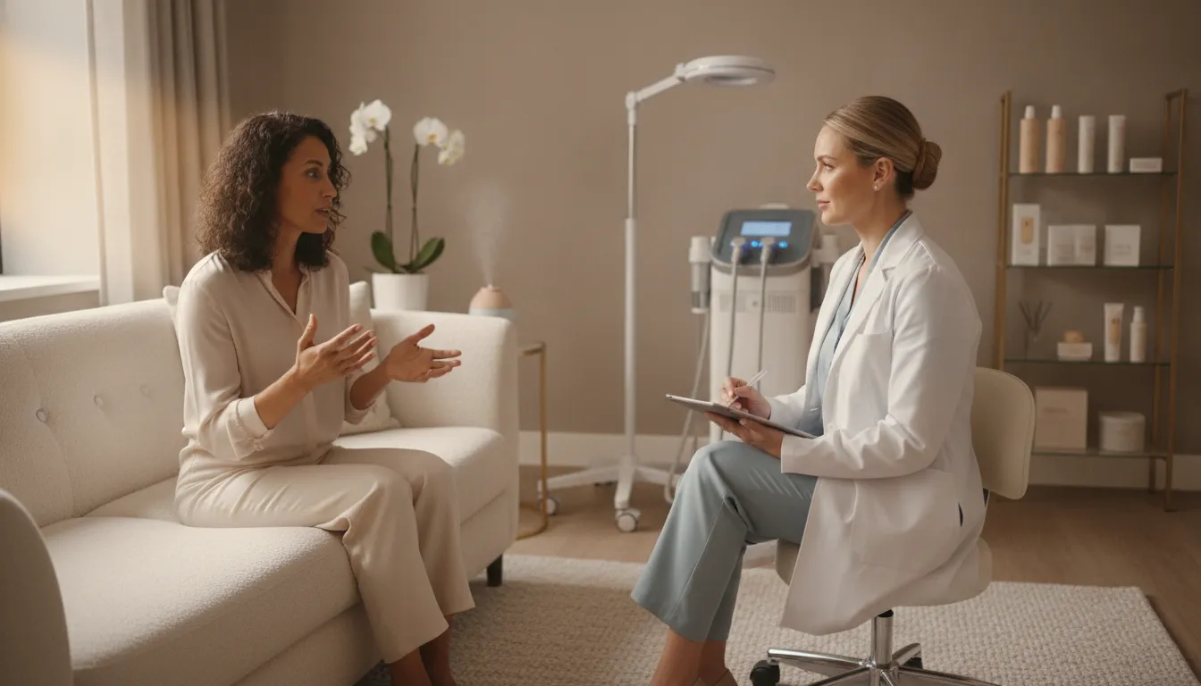 Coppell-area patient discussing a personalized treatment plan with an aesthetic provider