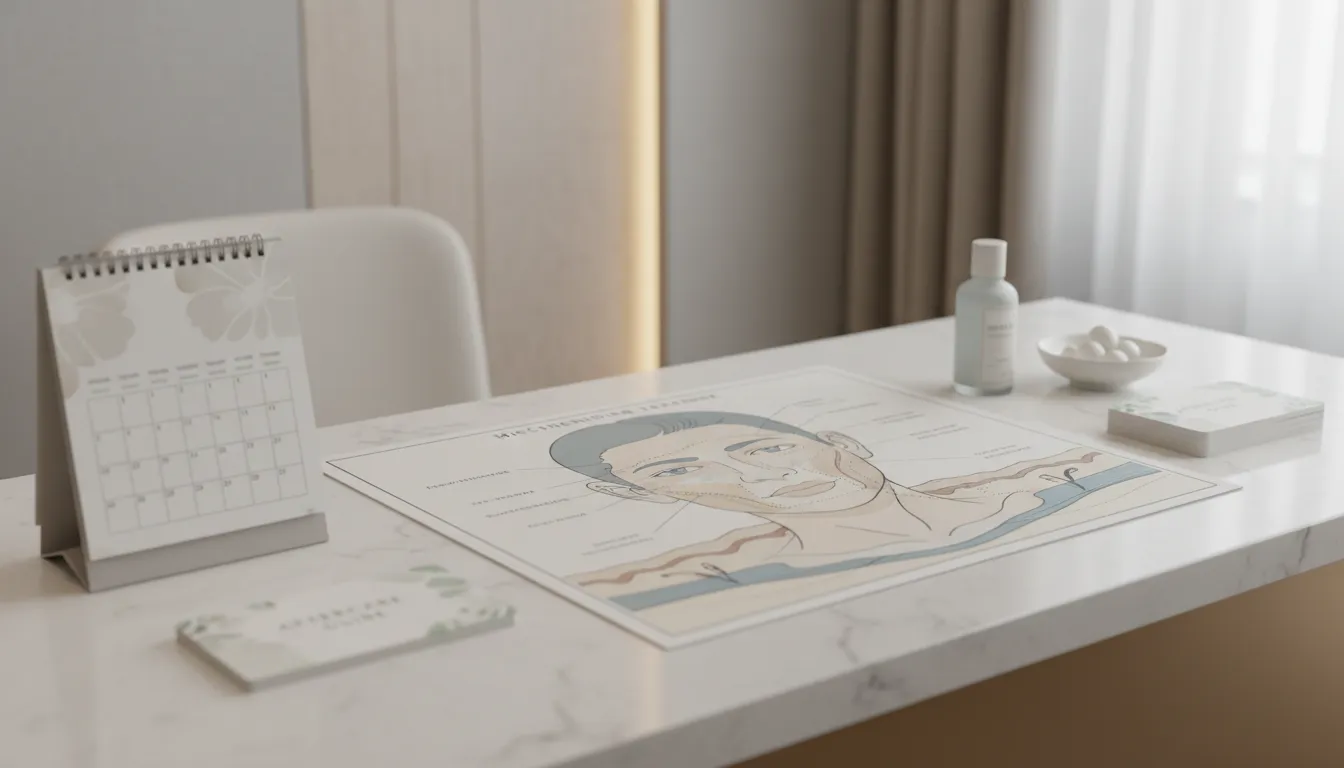 Microneedling consultation planning and aftercare materials