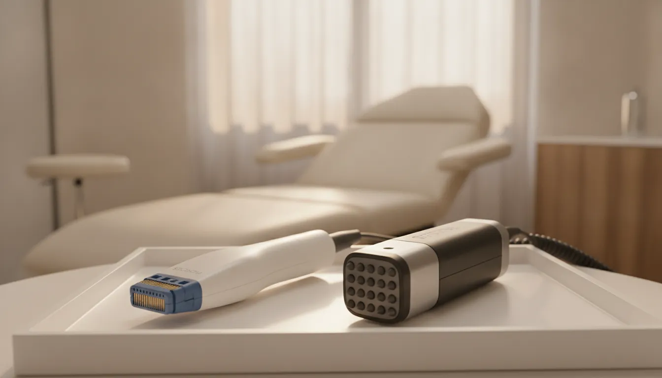 Secret RF and Matrix Pro devices at Soul Glow Medspa in Farmers Branch for RF microneedling Dallas treatments