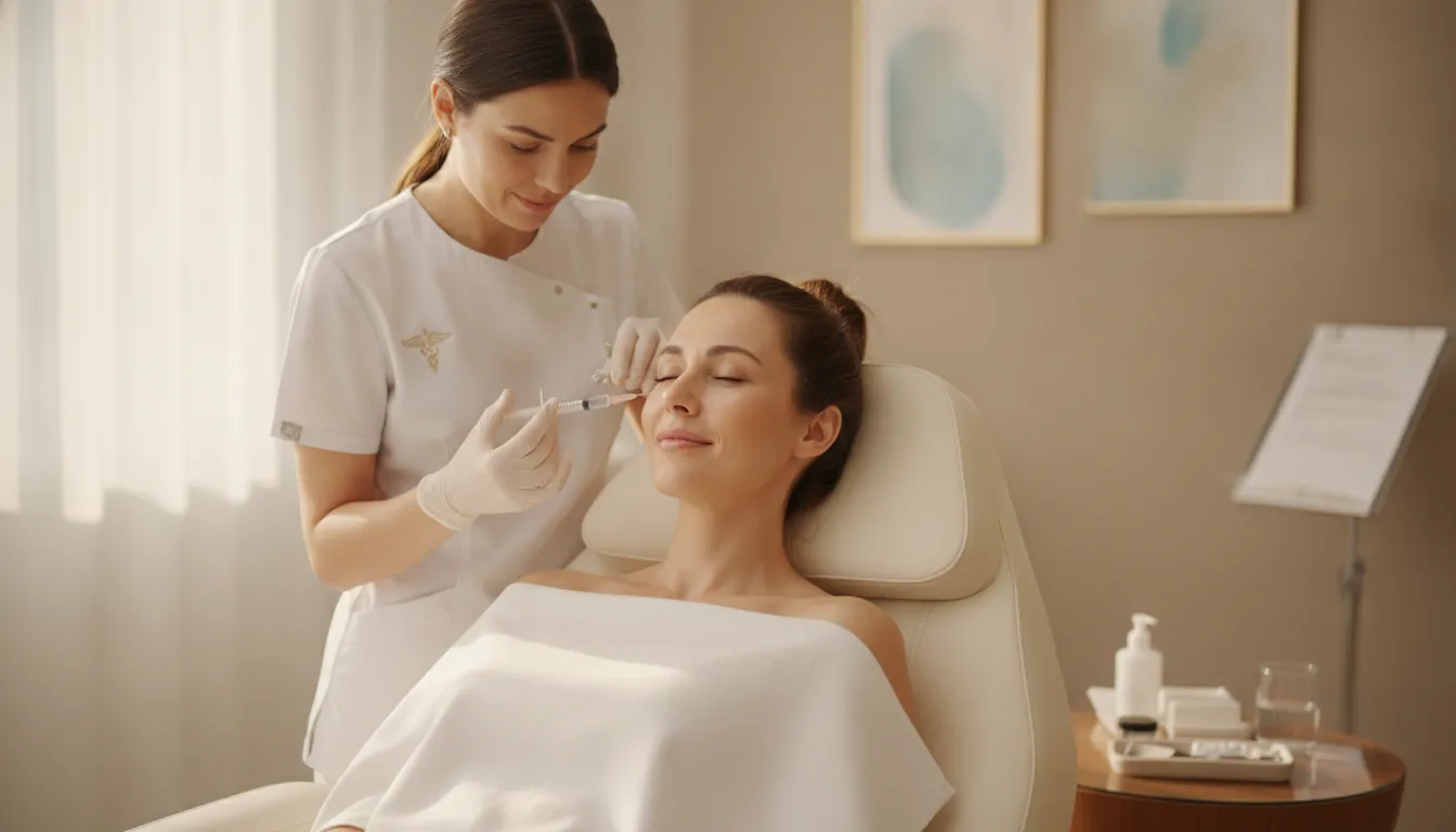 Medical professional performing a Dysport injection treatment at Soul Glow Medspa