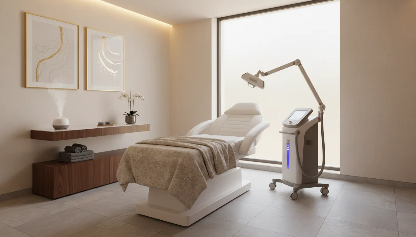 Boutique treatment room for laser hair removal dallas consultations