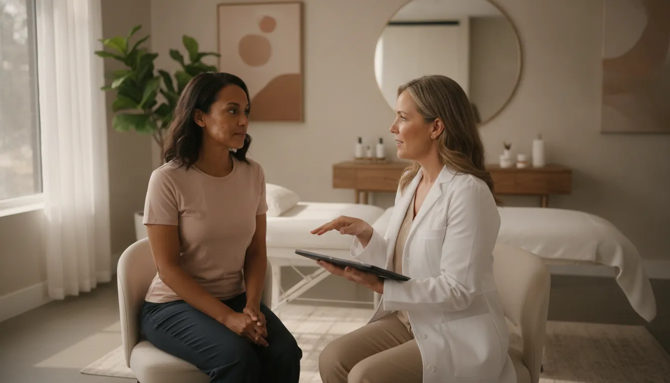 Dallas melasma treatment consultation focused on personalized skin care