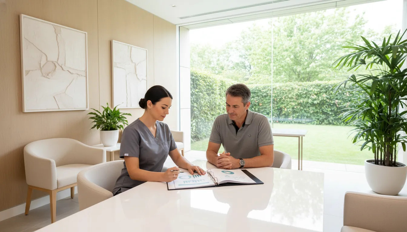 Provider reviewing a personalized tirzepatide weight loss plan with a patient