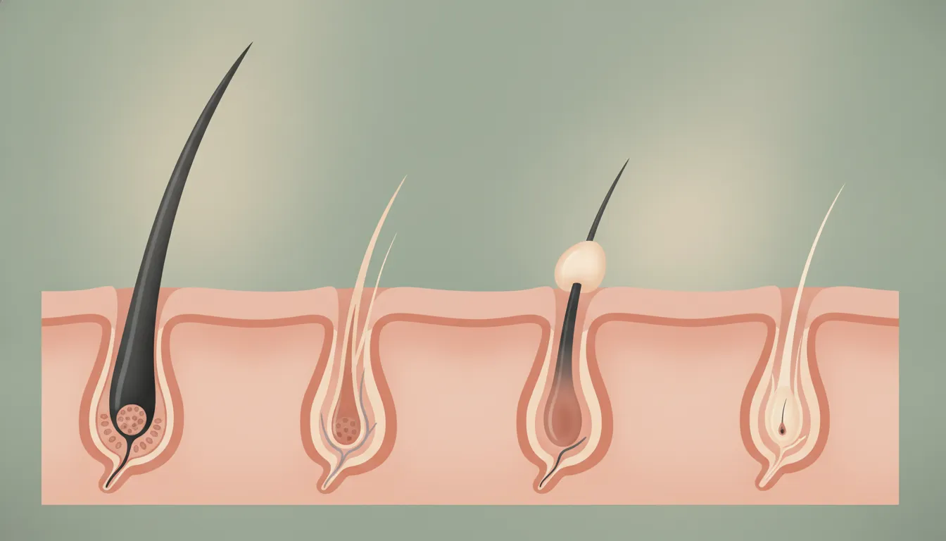 Hair growth cycle during hair loss after stopping birth control