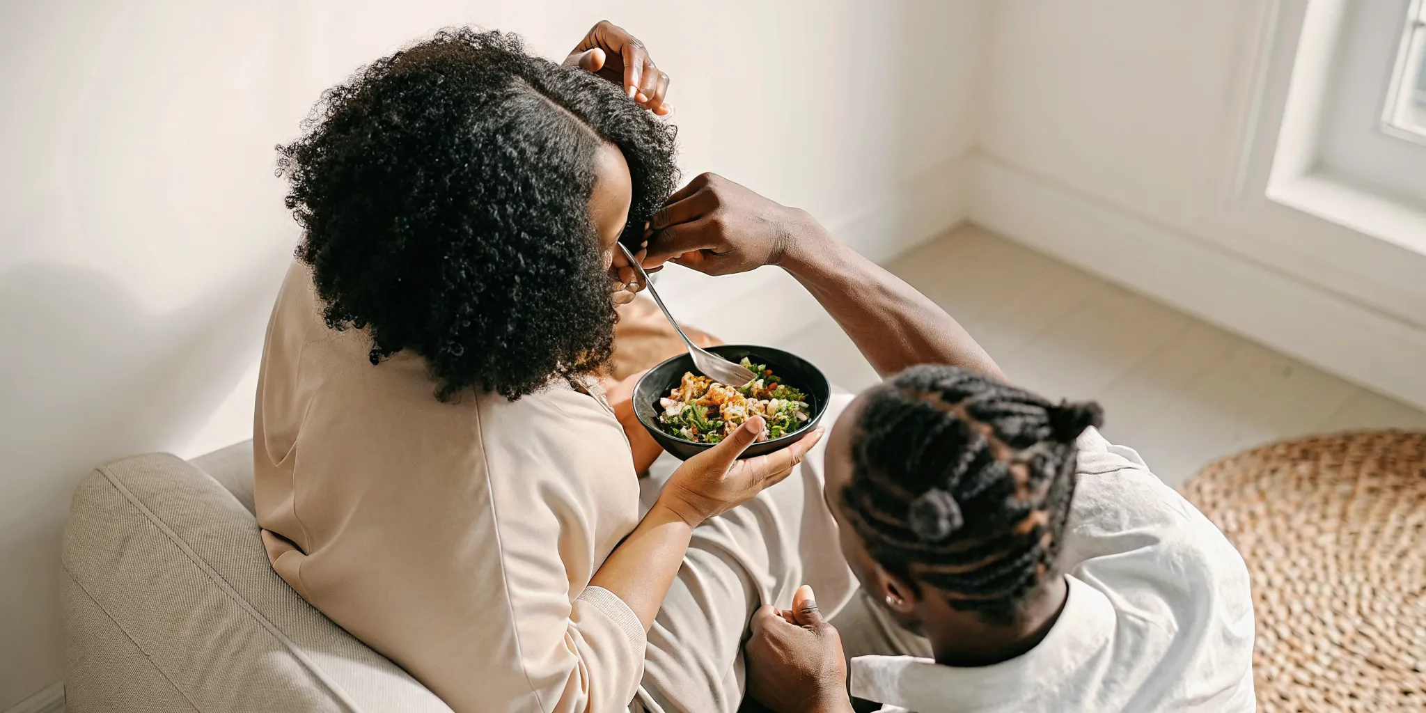 Adult planning balanced nutrition to support hair recovery after weight loss