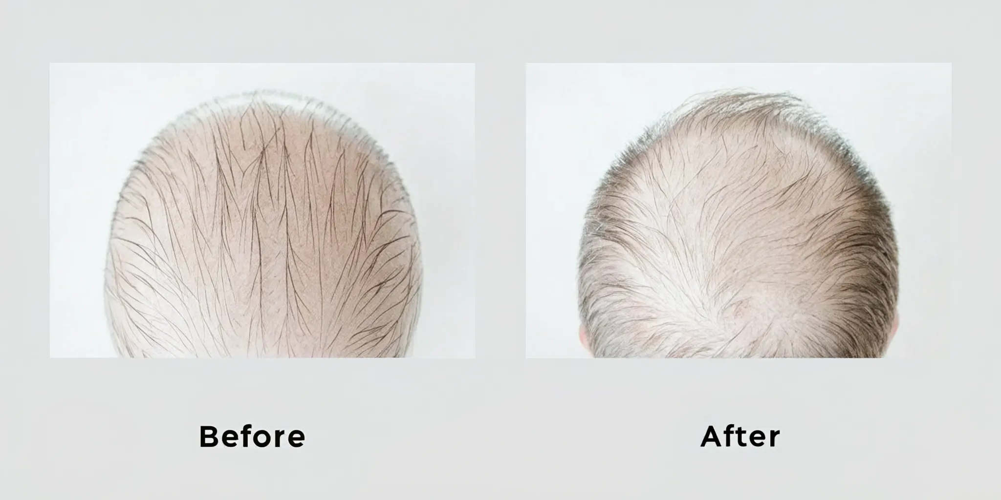 Clinical data visualization showing hair density improvement over 24 weeks of dutasteride treatment for hair regrowth