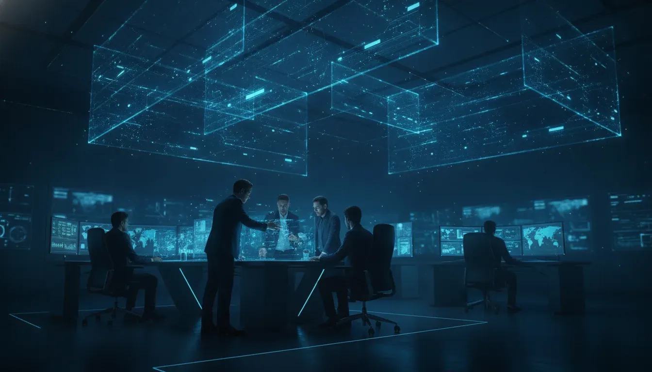 Enterprise security team overseeing cloud security services