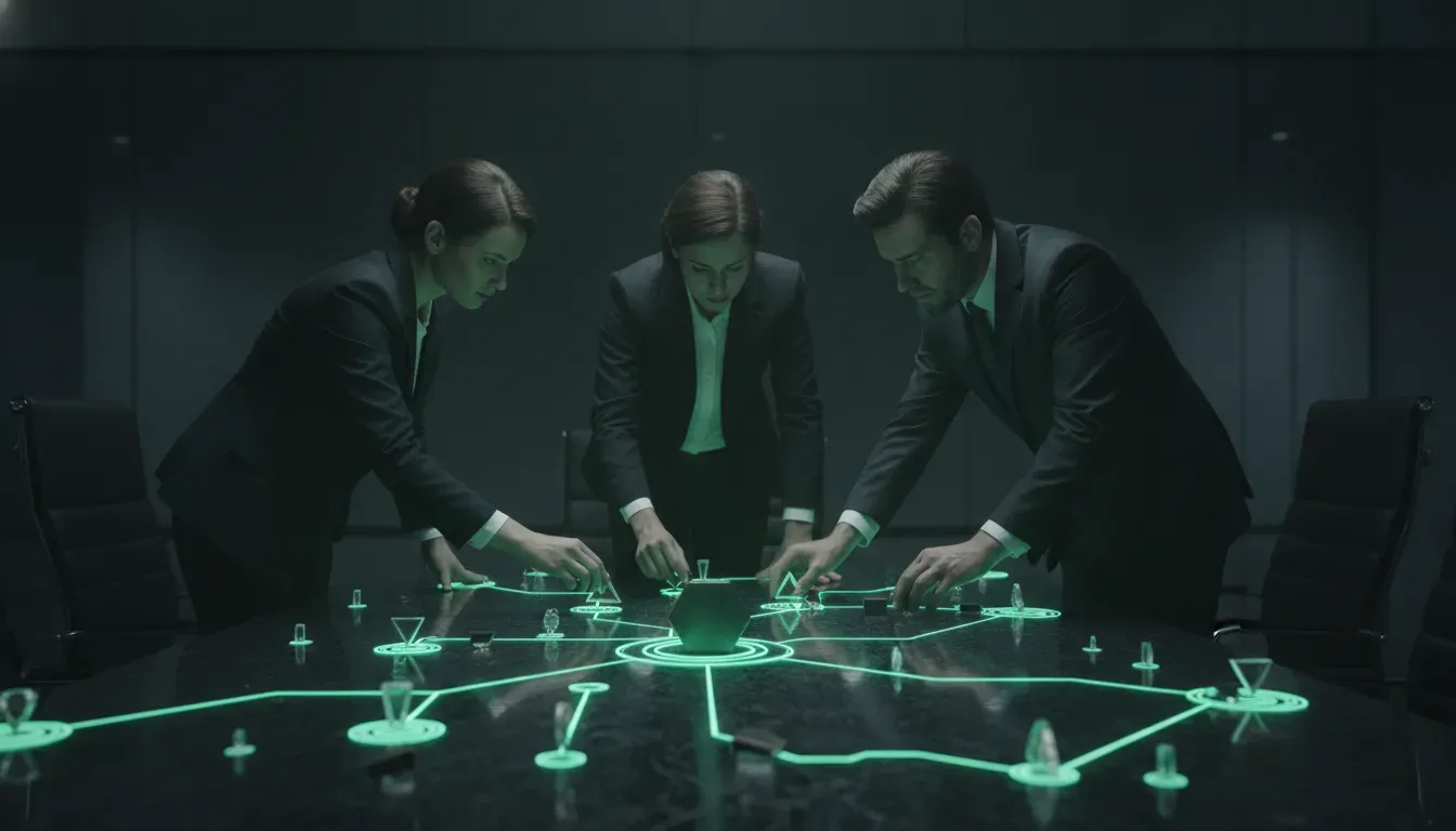 Executive team validating evidence in an enterprise security assessment