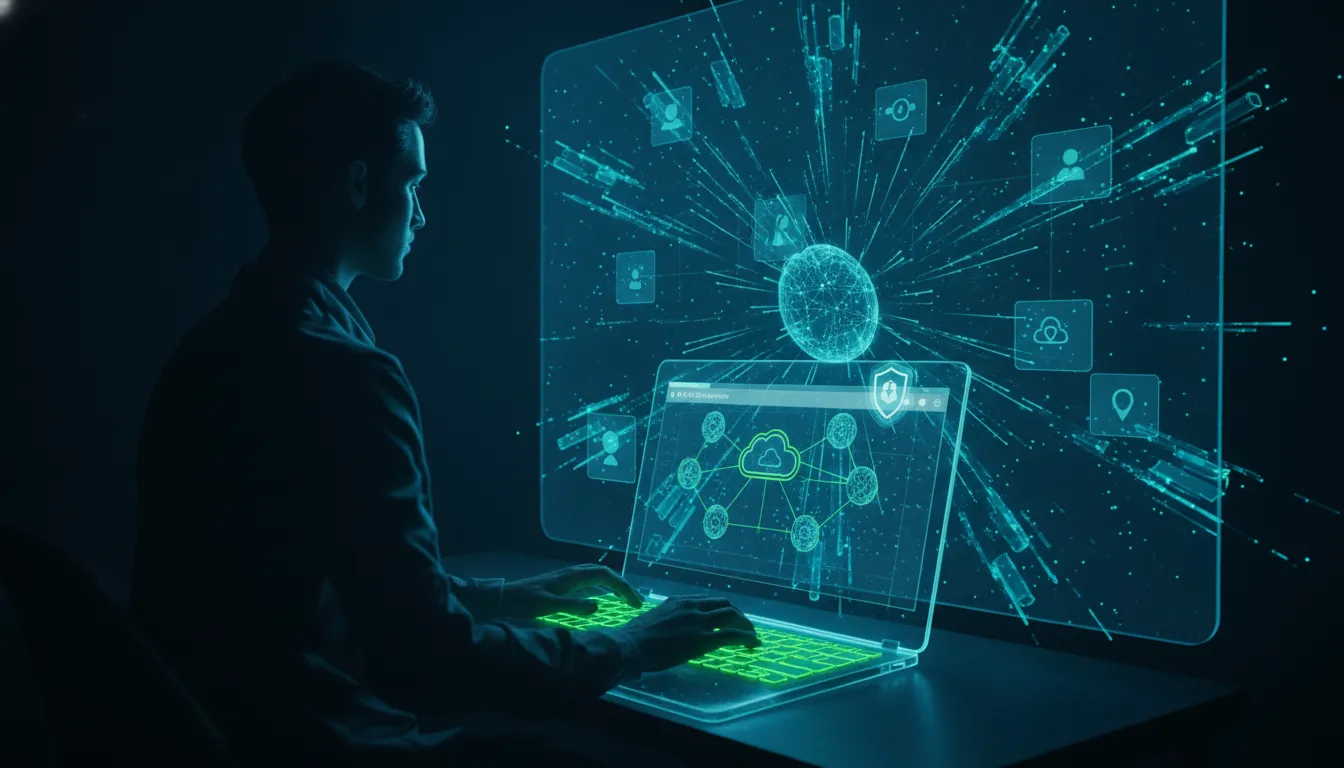 Contractor using a protected browser session for cloud access
