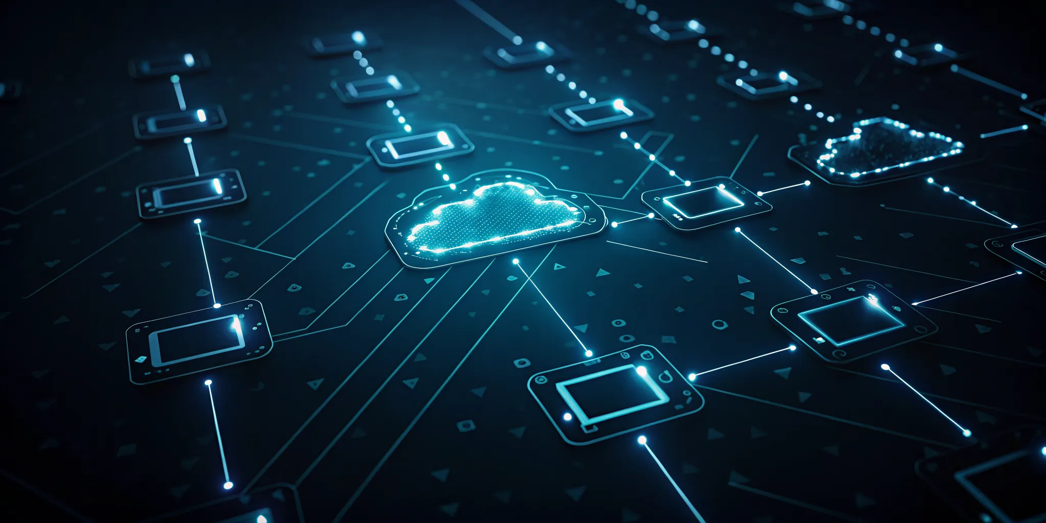 Enterprise SASE architecture connecting cloud, offices, and remote users