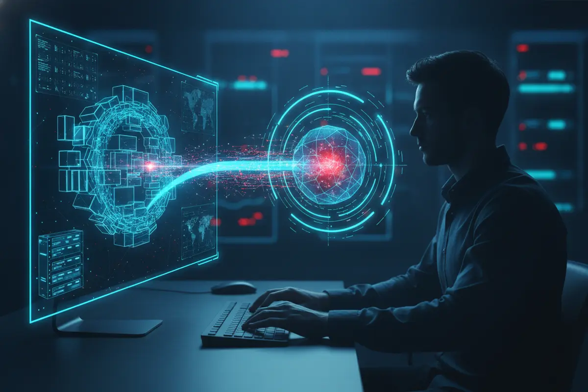 Security engineer examining workload identity and protected cloud data access