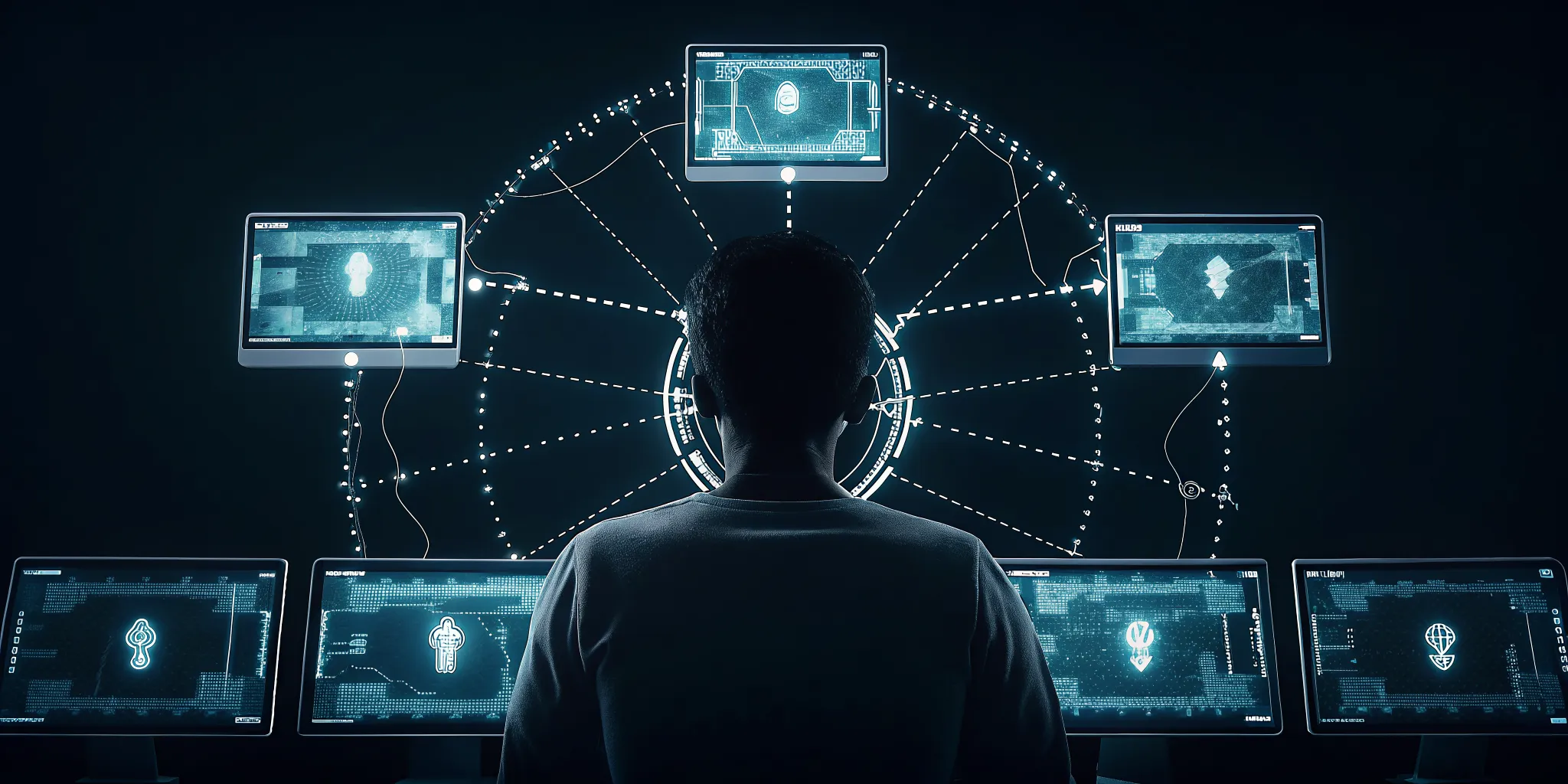 SOC analyst reviewing AI-prioritized threat dashboard with risk scores and attack chain visualization