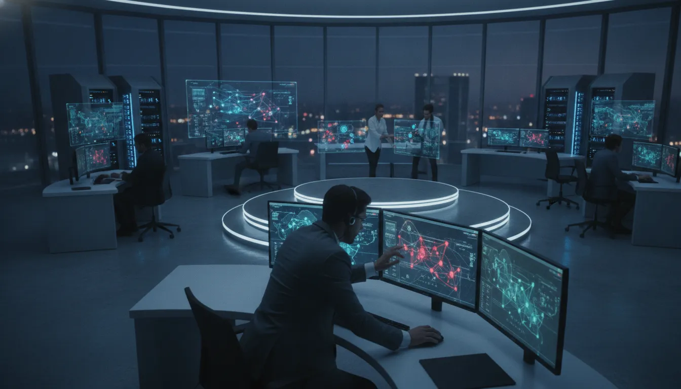Security analyst reviewing an autonomous remediation workflow for employee risk