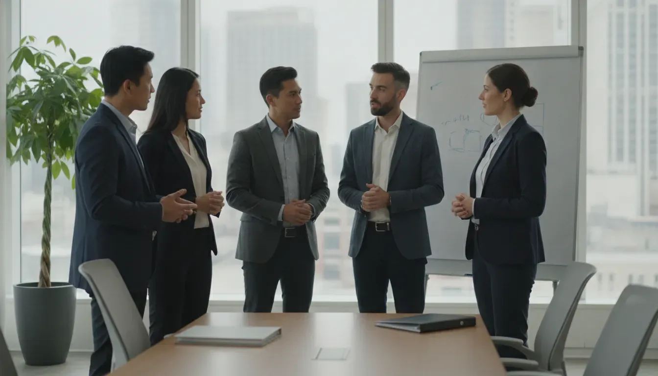 Security team reviewing quarterly metrics in a standup