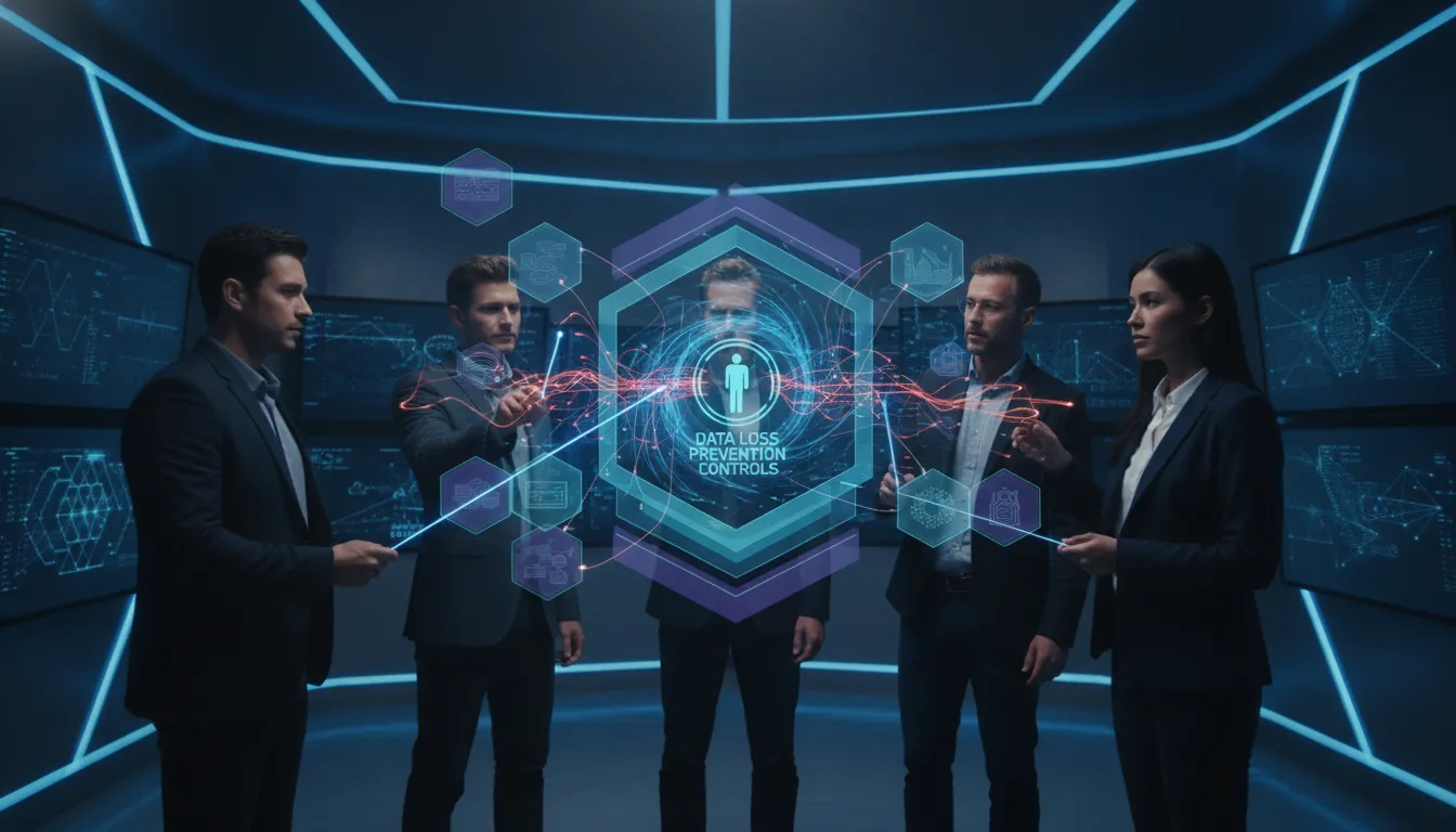 Enterprise security team coordinating insider risk management and DLP workflows