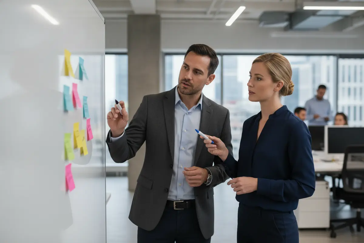 Security colleagues planning stages of a vishing simulation program