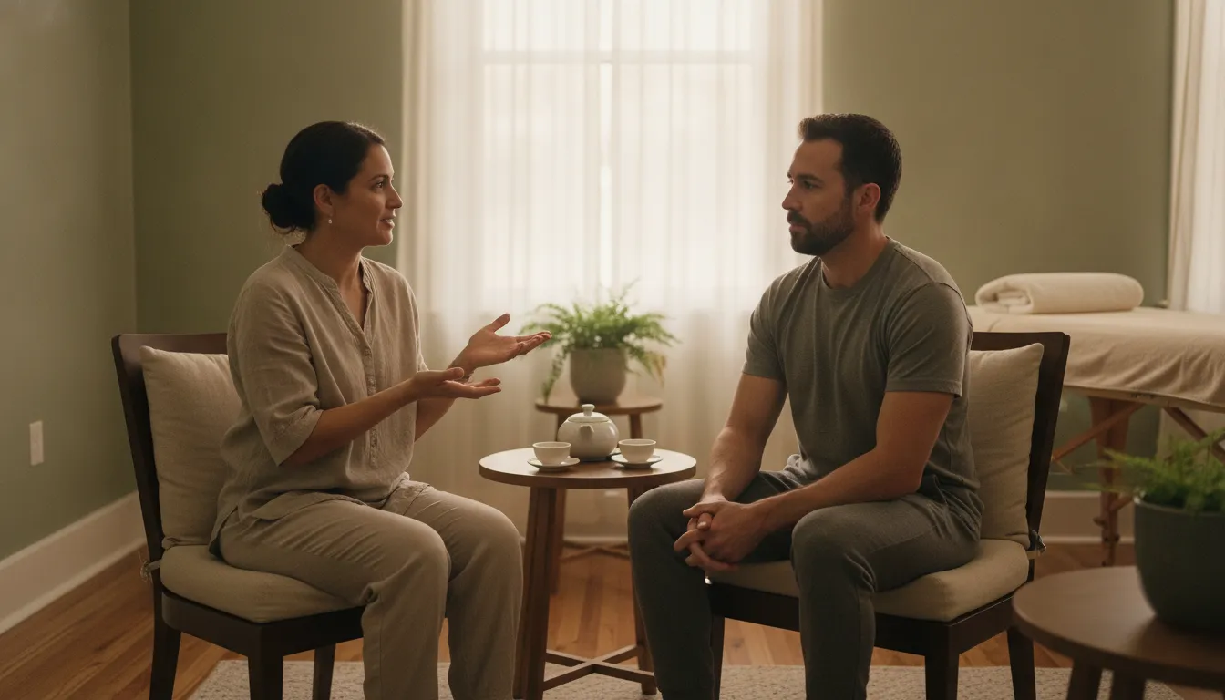 Massage consultation with a licensed therapist