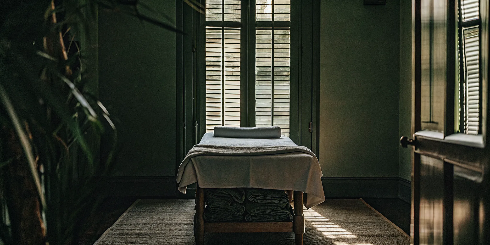 Prepared professional massage room at NOLA Bliss