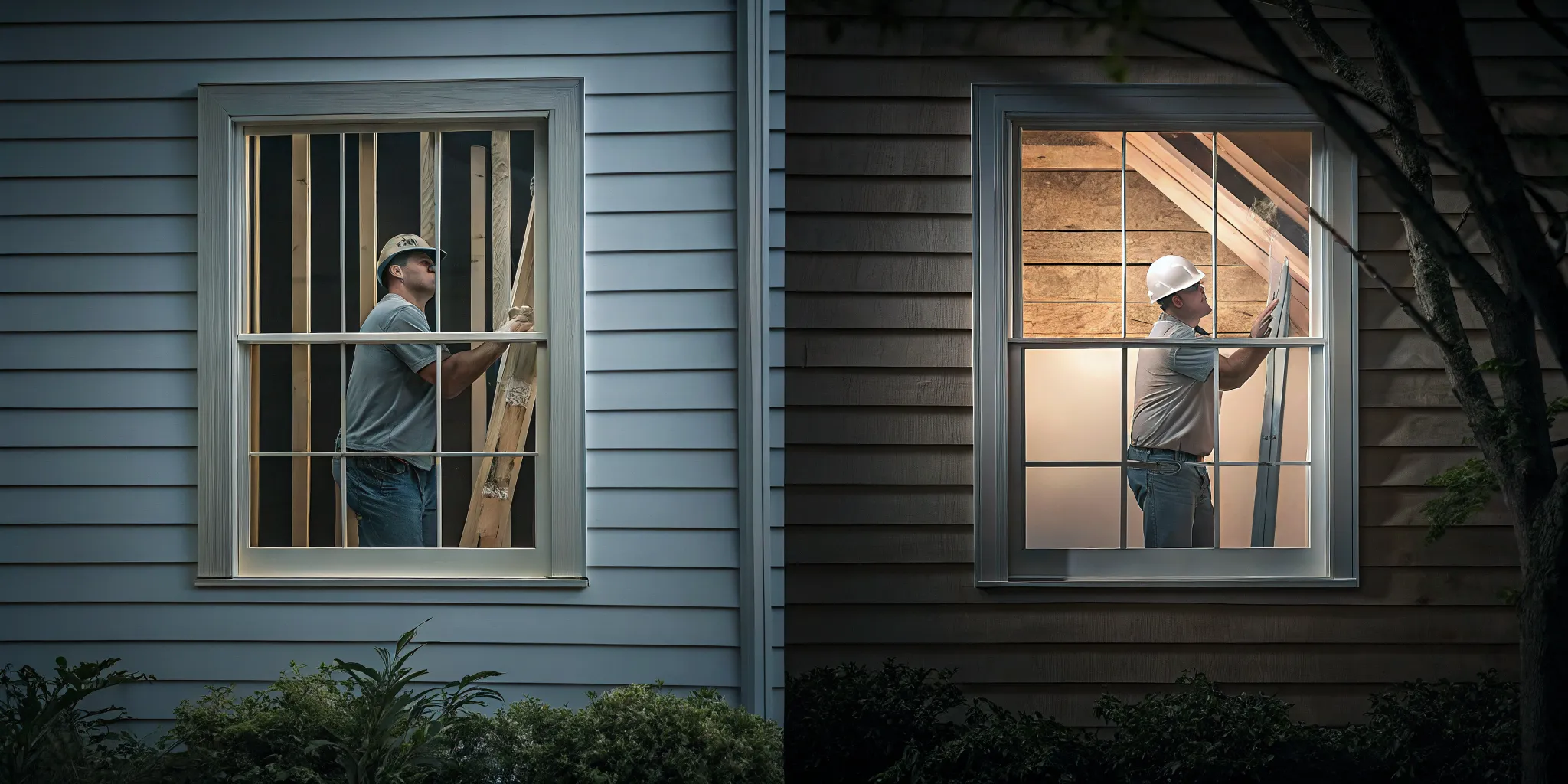 New construction window with exposed framing compared with an insert replacement window