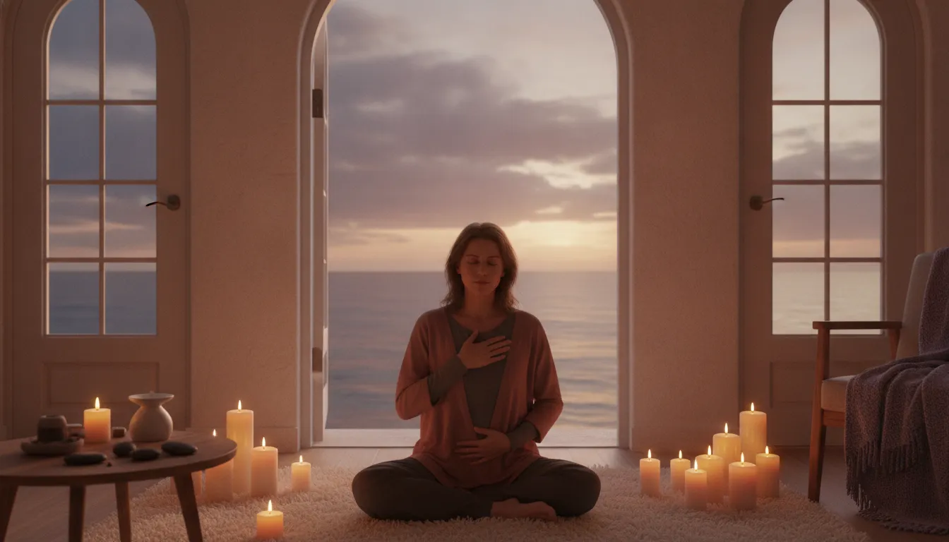 Rest and Request body-based practice overlooking the ocean