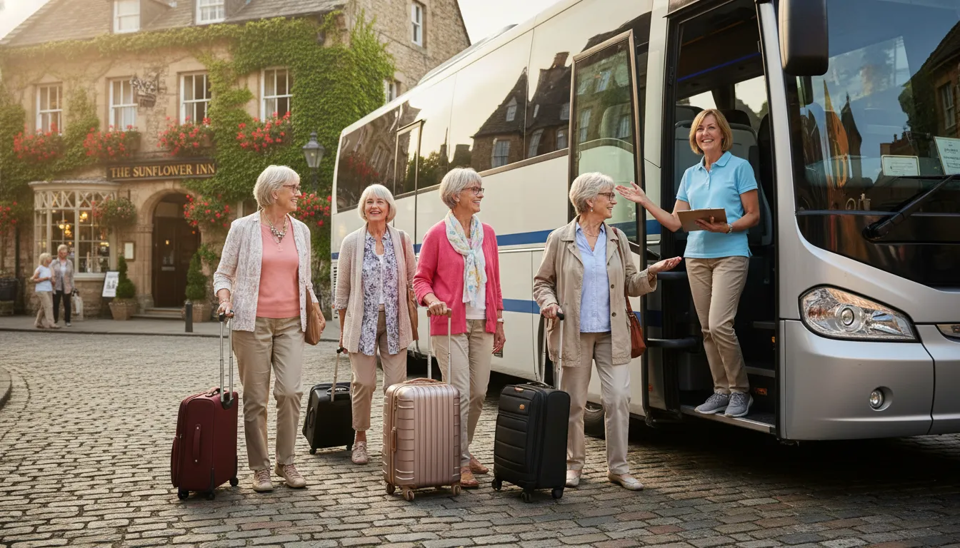 Comfortable logistics for senior women on a small group tour