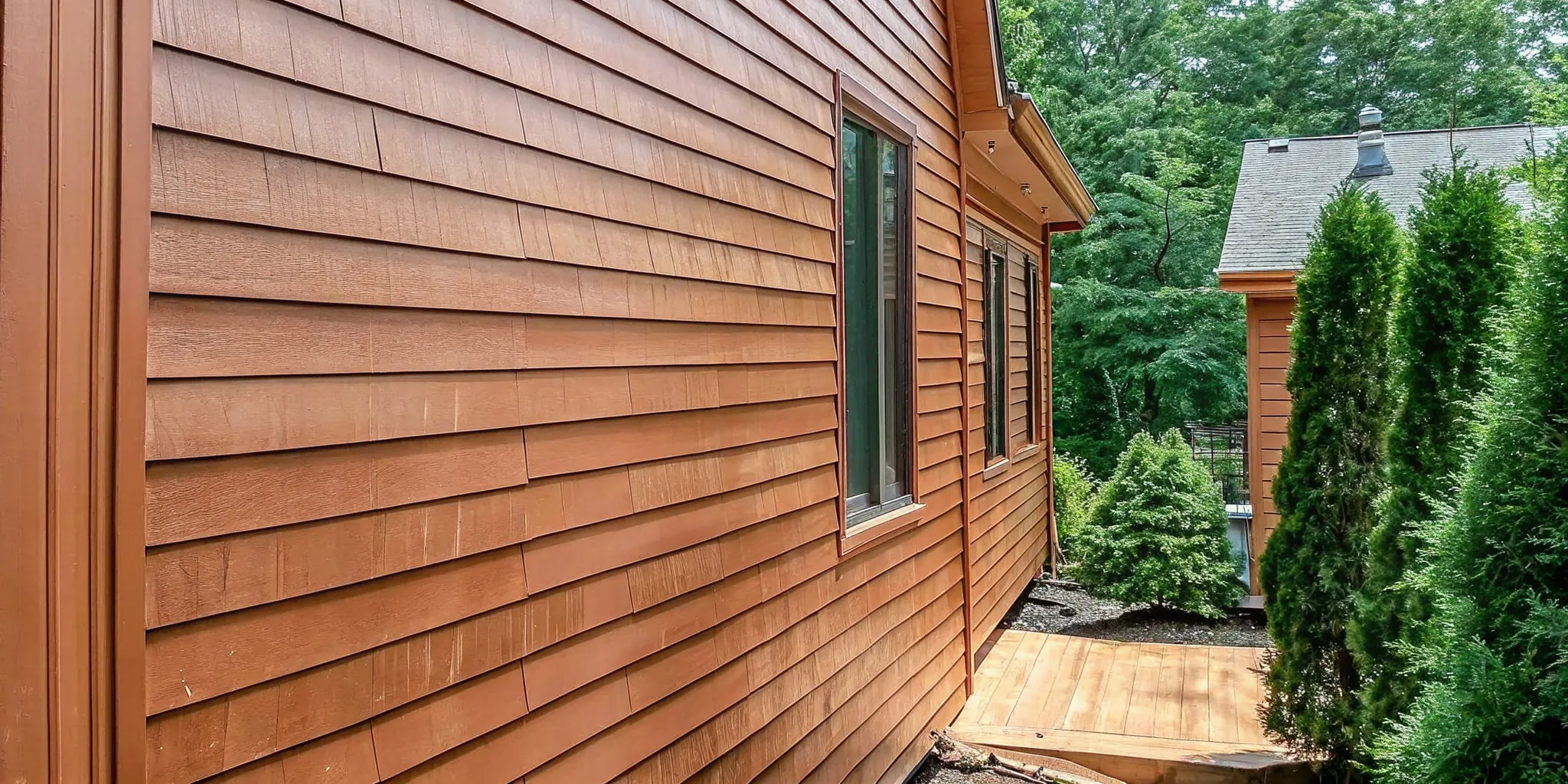 Long Island soft washing for cedar and natural wood siding