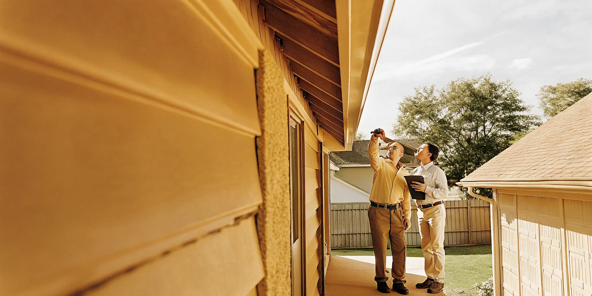 Texas homeowner reviewing a roof inspection before comparing estimates