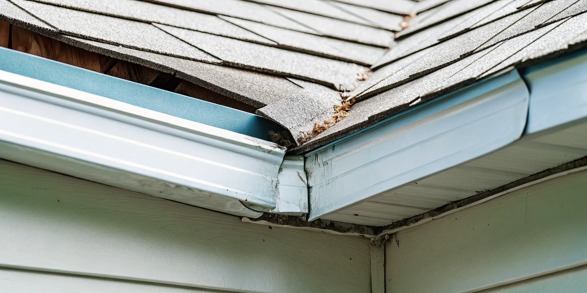 Wind-damaged shingles found during a hurricane roof preparation checklist inspection