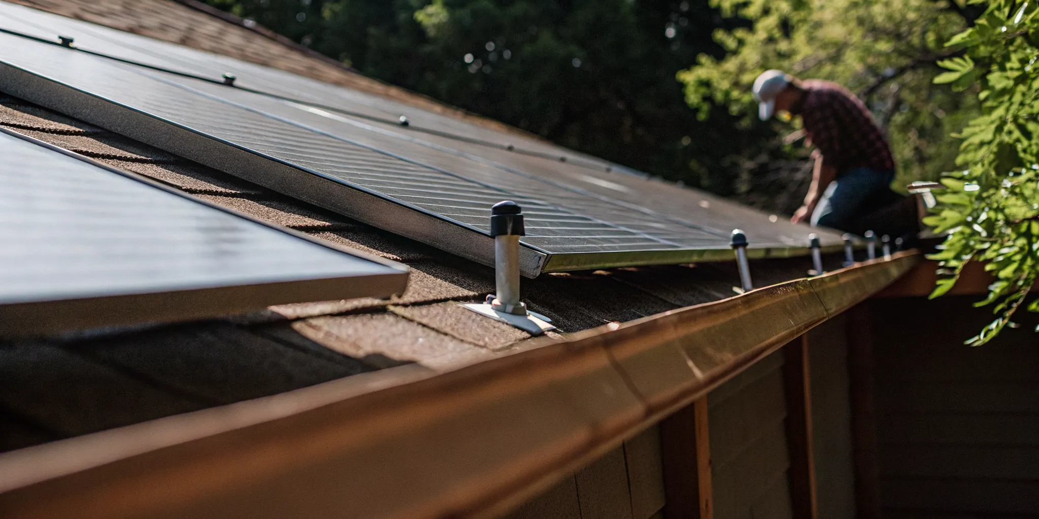 Professional flashing detail when replacing a roof with solar panels