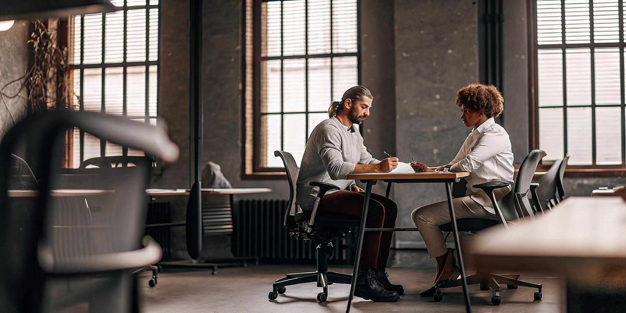 MSP owner discussing delegation of business functions with a growth operations consultant MSP owner discussing delegation of business functions with a growth operations consultant
