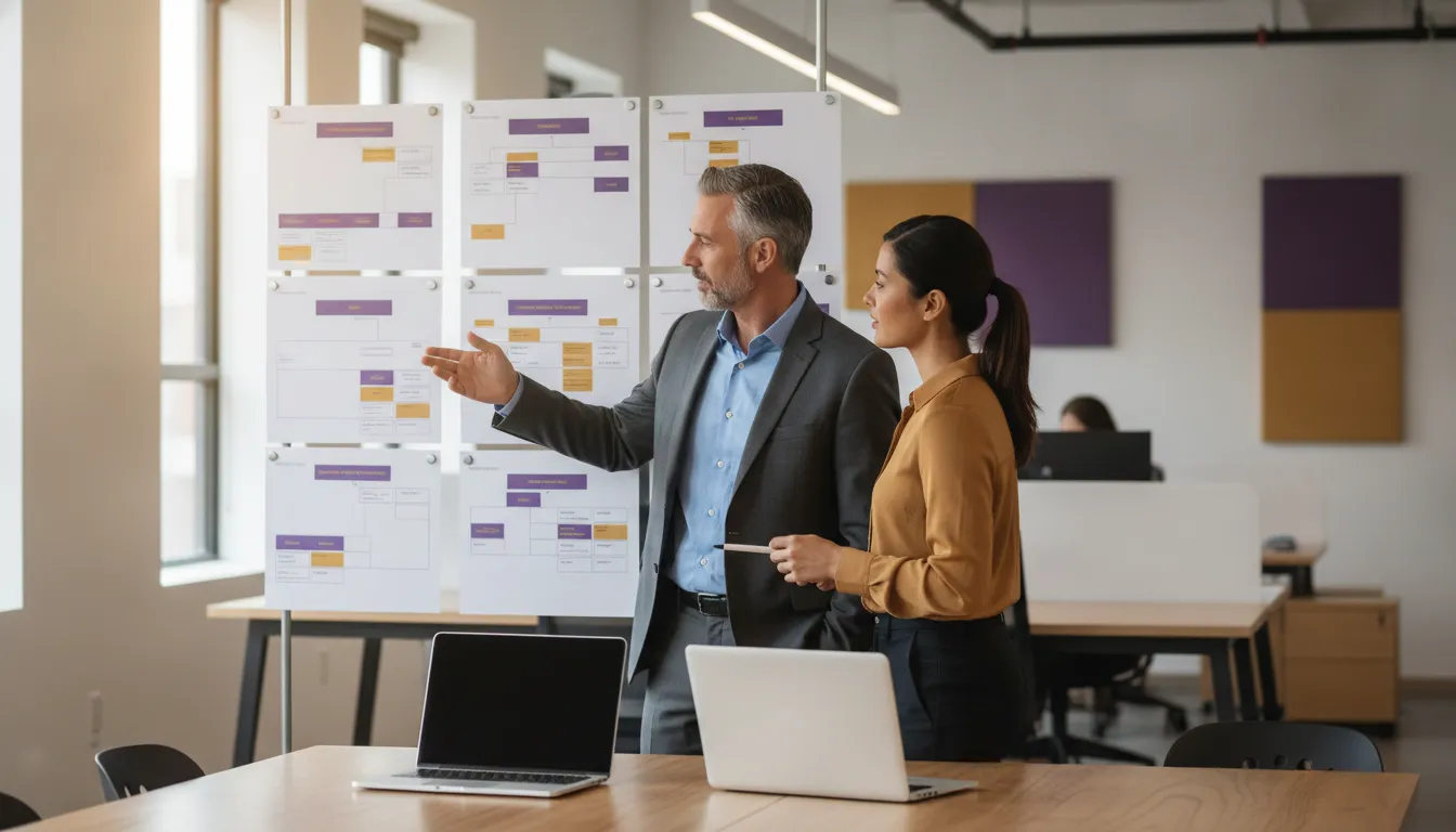 MSP owner and operations leader reviewing workflow priorities together