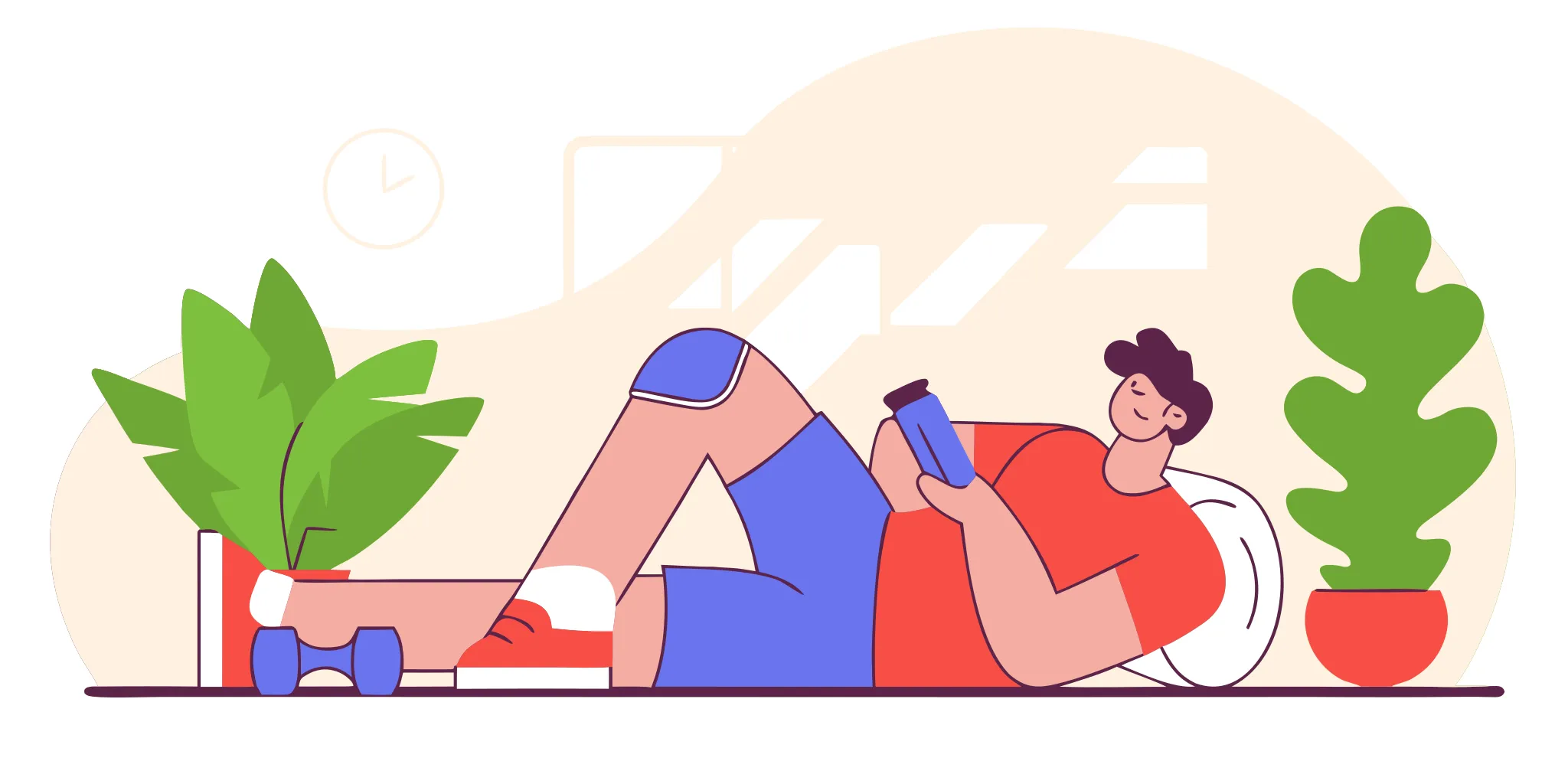 Foam roller beside a handheld high-frequency vibration tool for recovery routines