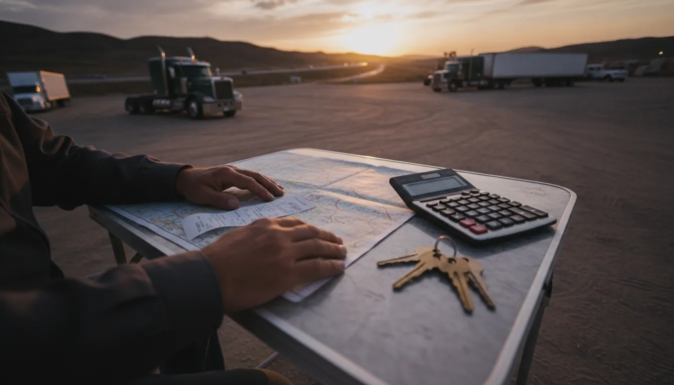 Owner operator calculating fuel and operating expenses