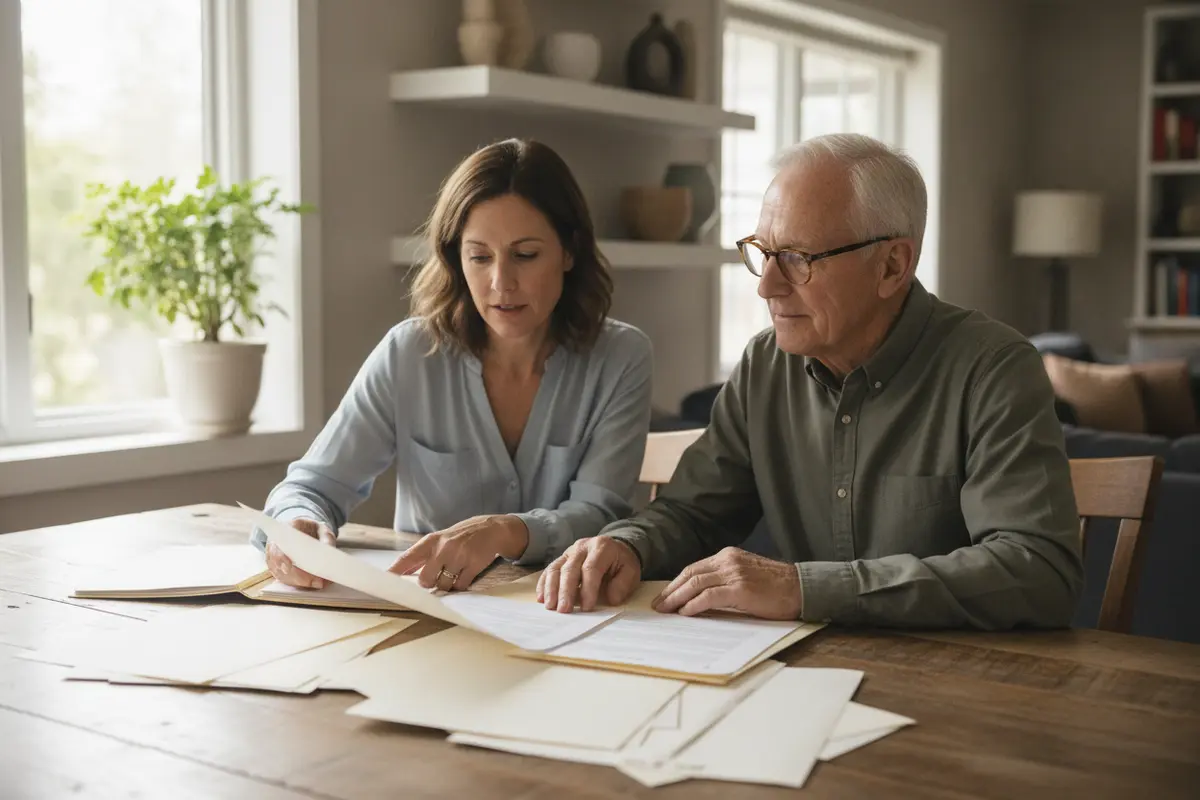 A family reviews IRA beneficiary choices alongside estate planning documents