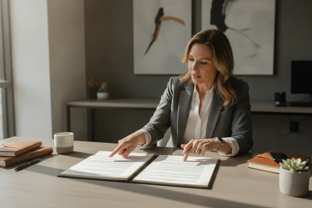 Business owner comparing an LLC agreement with trust-planning documents
