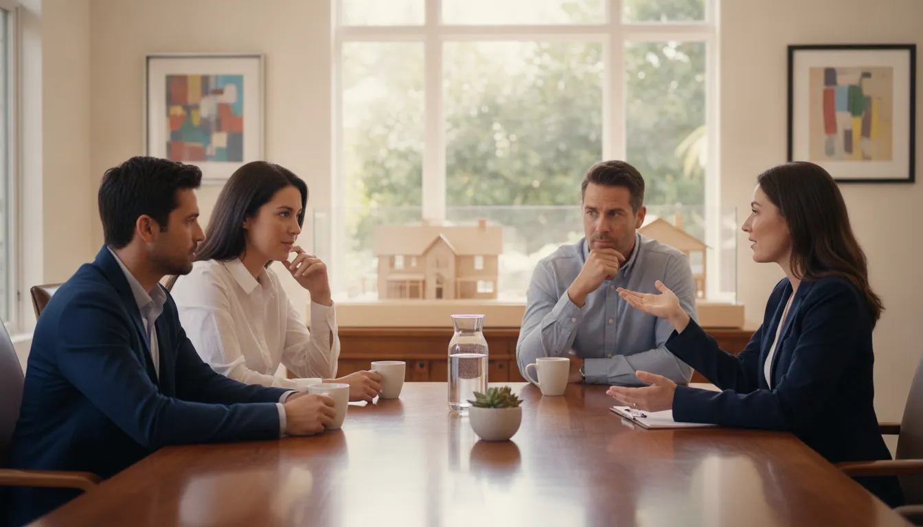 Family discussing estate administration with an attorney