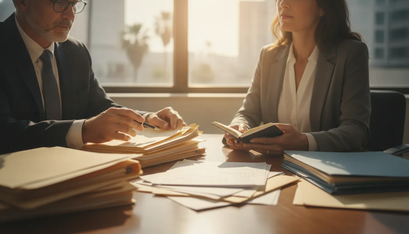 Sample trustee accounting to beneficiaries records reviewed with an advisor