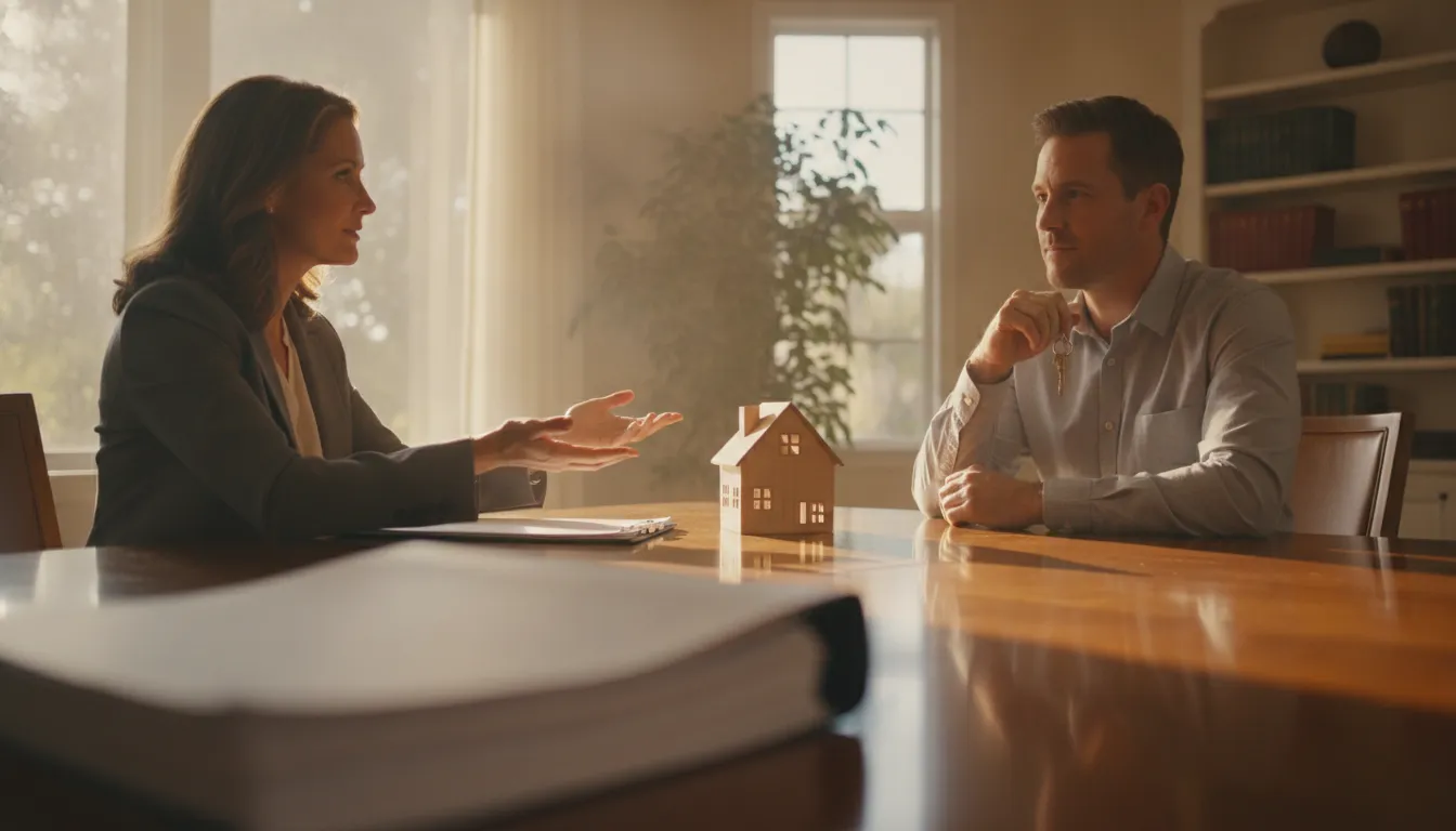 California estate planning attorney discussing trust property with a family member