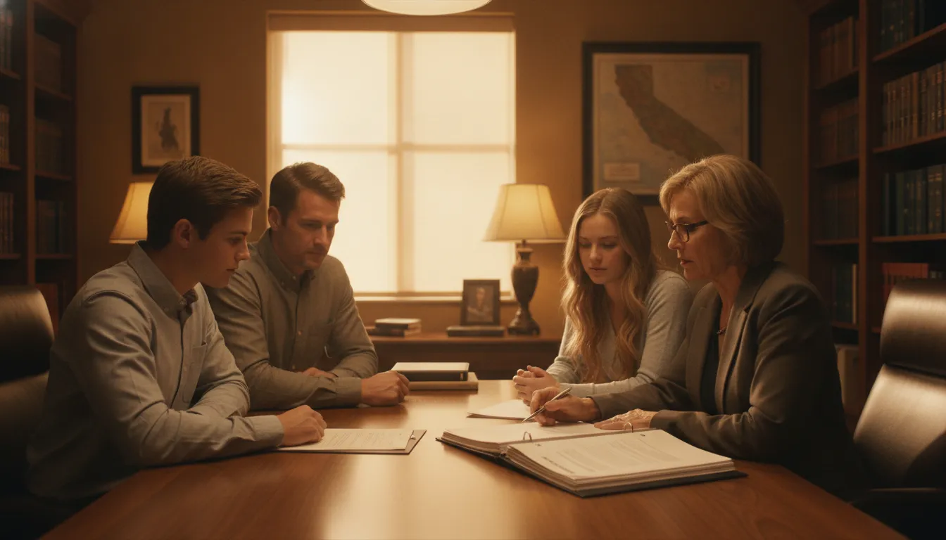 California family meeting with estate planning attorney for trust planning